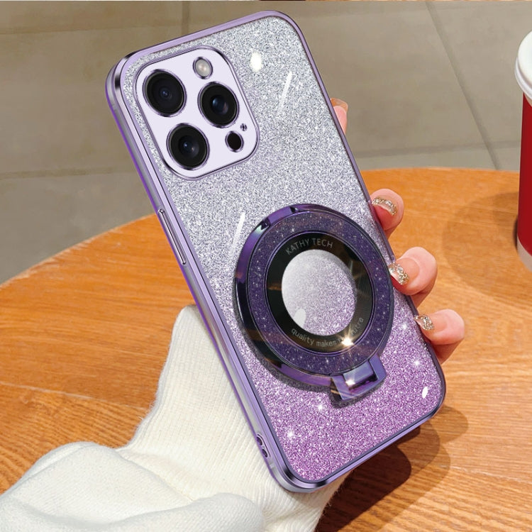 Plated Gradient Glitter Round Holder TPU Phone Case, For iPhone 14 Plus, For iPhone 14, For iPhone 14 Pro, For iPhone 14 Pro Max