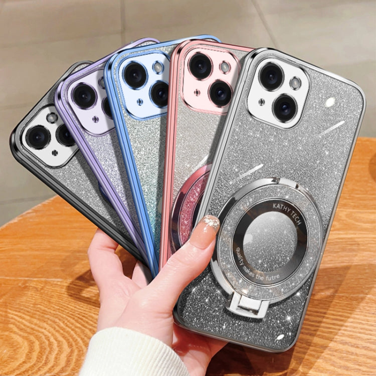 Plated Gradient Glitter Round Holder TPU Phone Case, For iPhone 13 mini, For iPhone 12, For iPhone 12 Pro Max, For iPhone 12 Pro