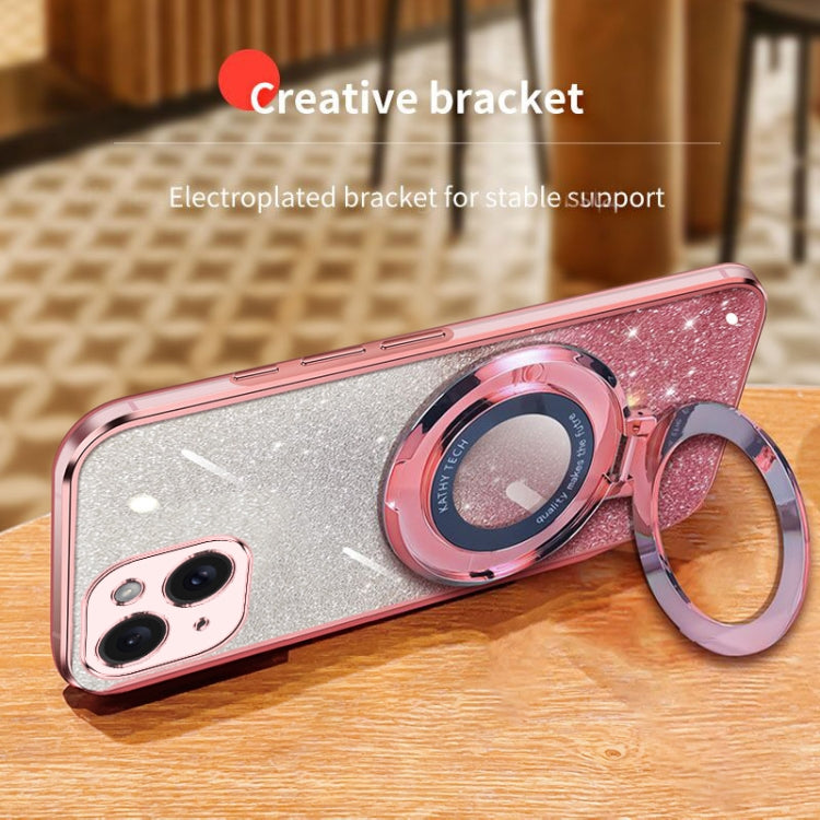 Plated Gradient Glitter Round Holder TPU Phone Case, For iPhone 13 mini, For iPhone 12, For iPhone 12 Pro Max, For iPhone 12 Pro