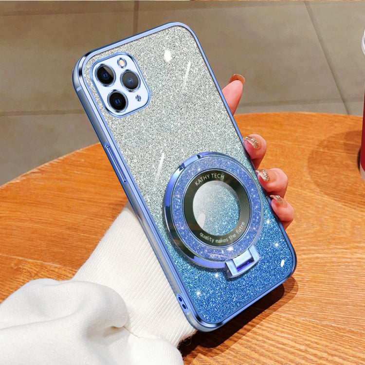 Plated Gradient Glitter Round Holder TPU Phone Case, For iPhone 12 mini, For iPhone 11 Pro Max, For iPhone 11, For iPhone 11 Pro