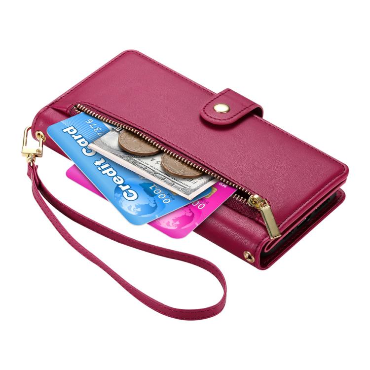 Nine Card-slot Zipper Wallet Bag Leather Phone Case, For iPhone 17 Pro Max, For iPhone 17 Pro, For iPhone 17, For iPhone 17 Air