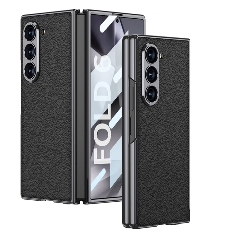 GKK Integrated Plating Leather Full Coverage Phone Case