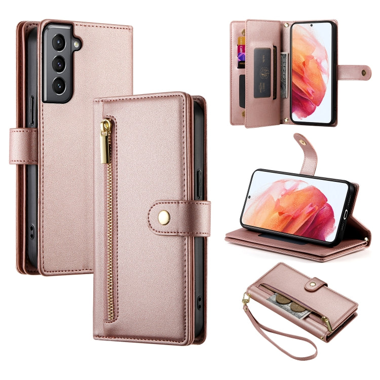 Nine Card-slot Zipper Wallet Bag Leather Phone Case