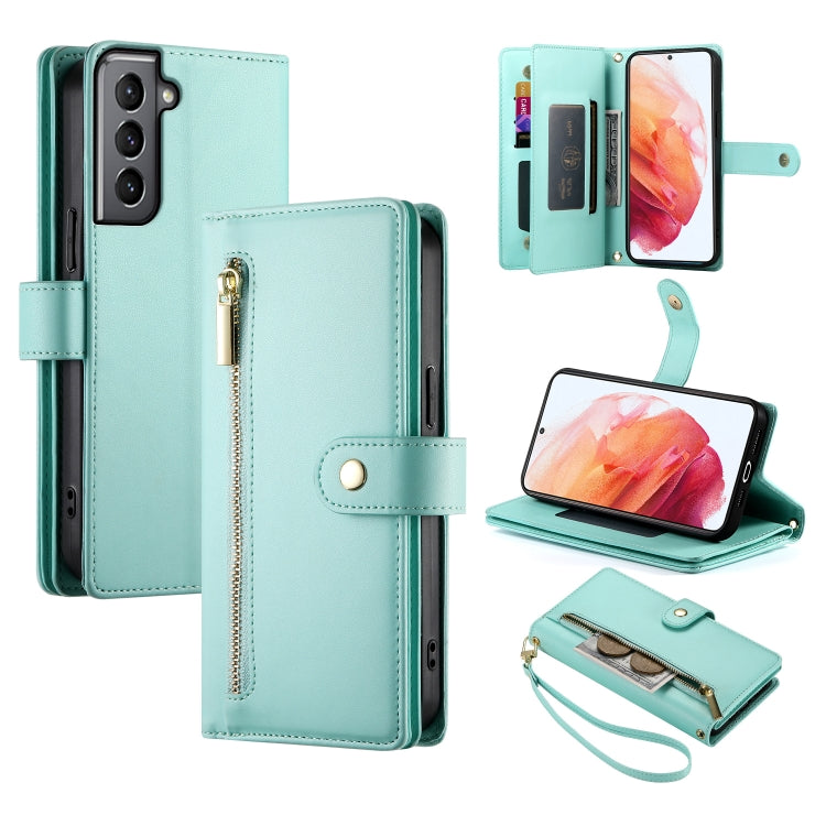 Nine Card-slot Zipper Wallet Bag Leather Phone Case