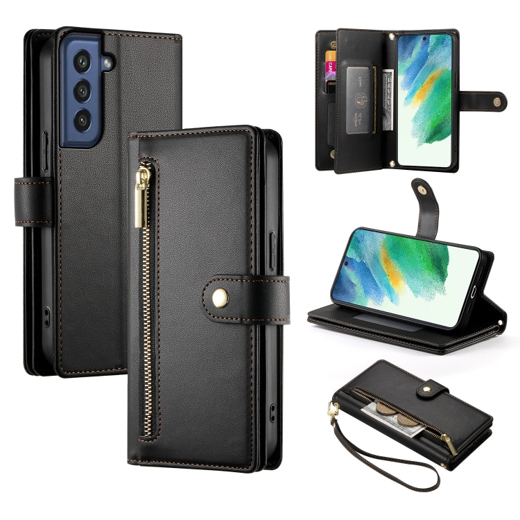 Nine Card-slot Zipper Wallet Bag Leather Phone Case