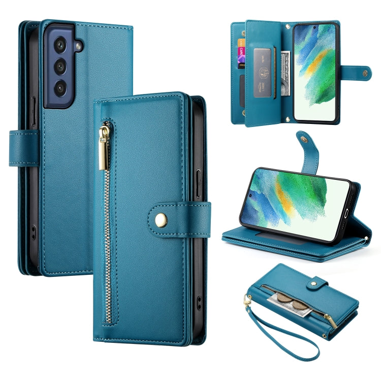 Nine Card-slot Zipper Wallet Bag Leather Phone Case