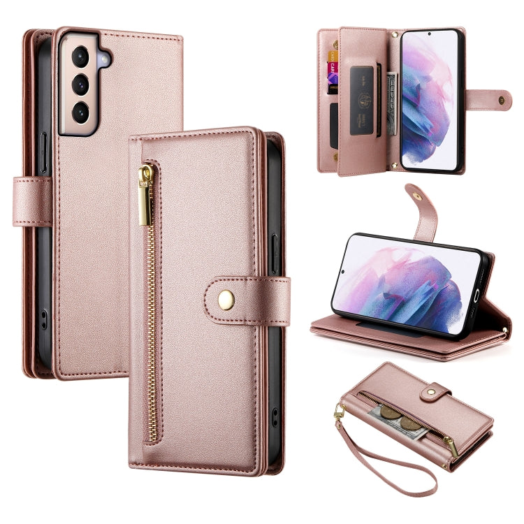 Nine Card-slot Zipper Wallet Bag Leather Phone Case