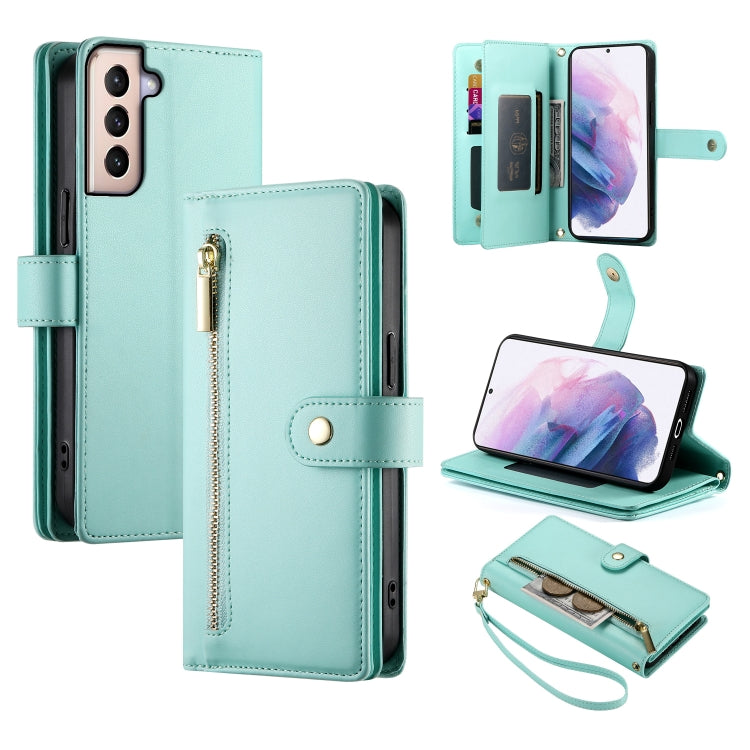 Nine Card-slot Zipper Wallet Bag Leather Phone Case