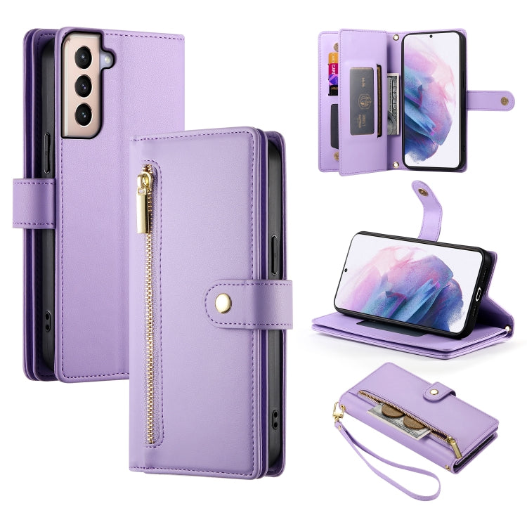 Nine Card-slot Zipper Wallet Bag Leather Phone Case