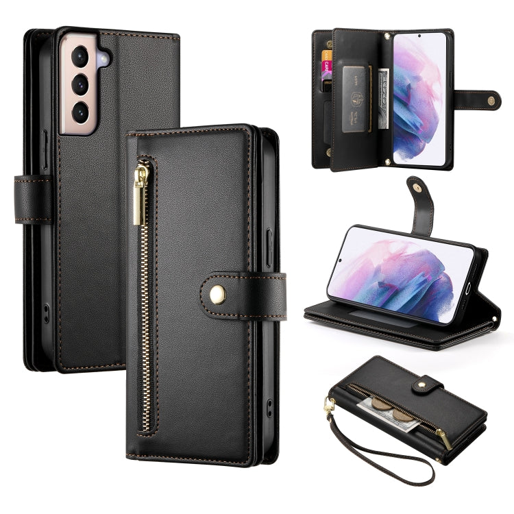 Nine Card-slot Zipper Wallet Bag Leather Phone Case