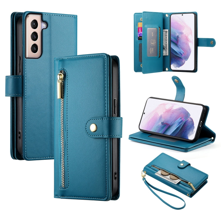 Nine Card-slot Zipper Wallet Bag Leather Phone Case