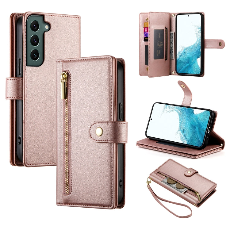 Nine Card-slot Zipper Wallet Bag Leather Phone Case