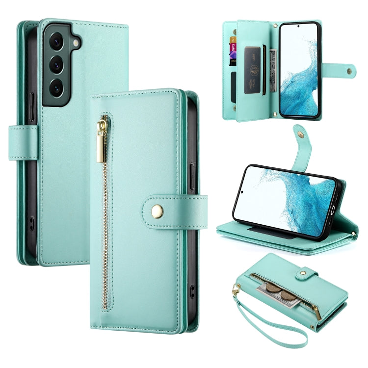 Nine Card-slot Zipper Wallet Bag Leather Phone Case
