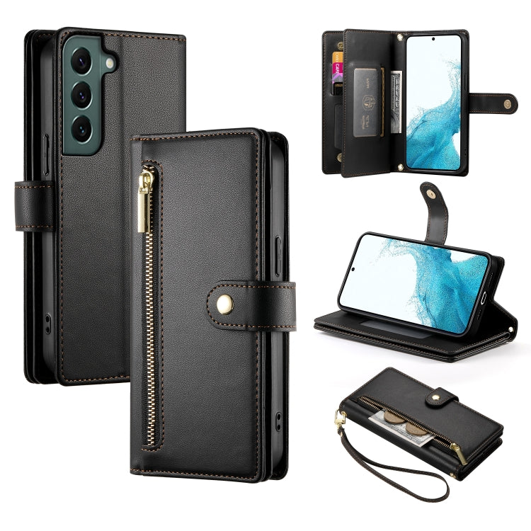 Nine Card-slot Zipper Wallet Bag Leather Phone Case