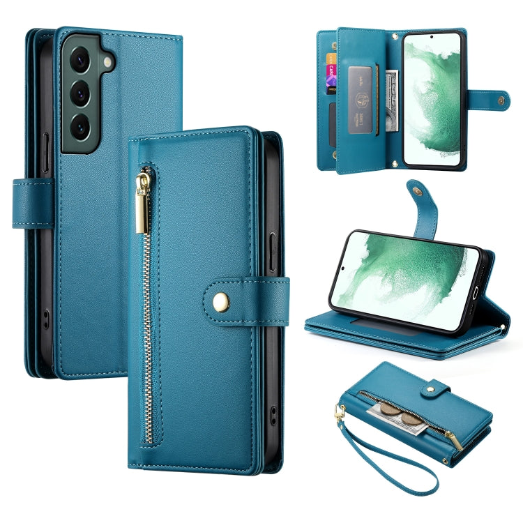 Nine Card-slot Zipper Wallet Bag Leather Phone Case