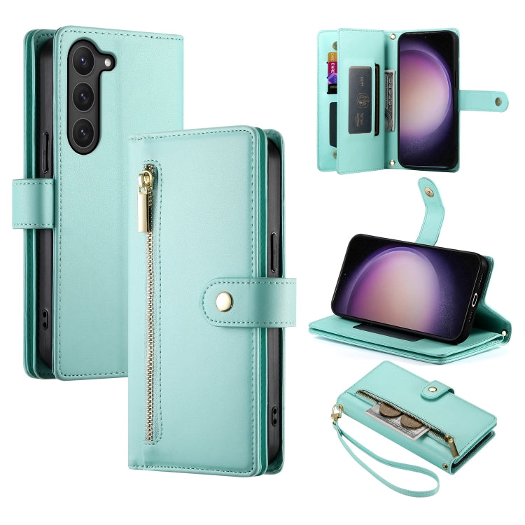 Nine Card-slot Zipper Wallet Bag Leather Phone Case