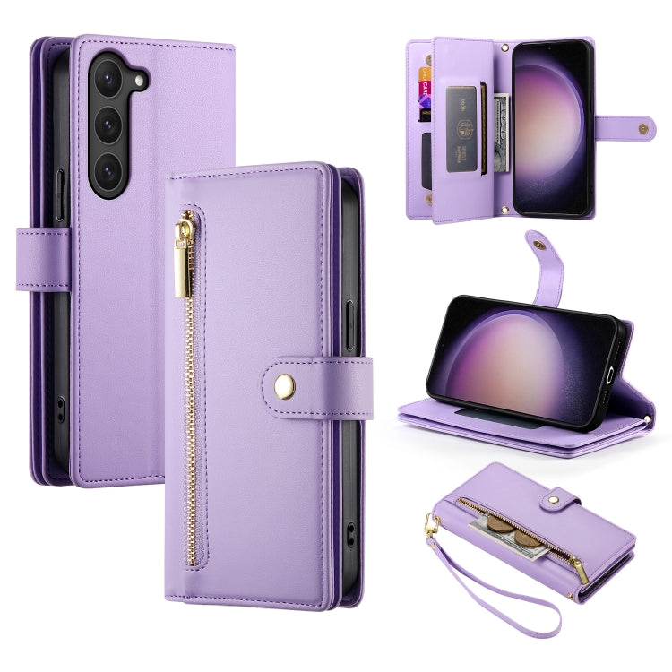 Nine Card-slot Zipper Wallet Bag Leather Phone Case