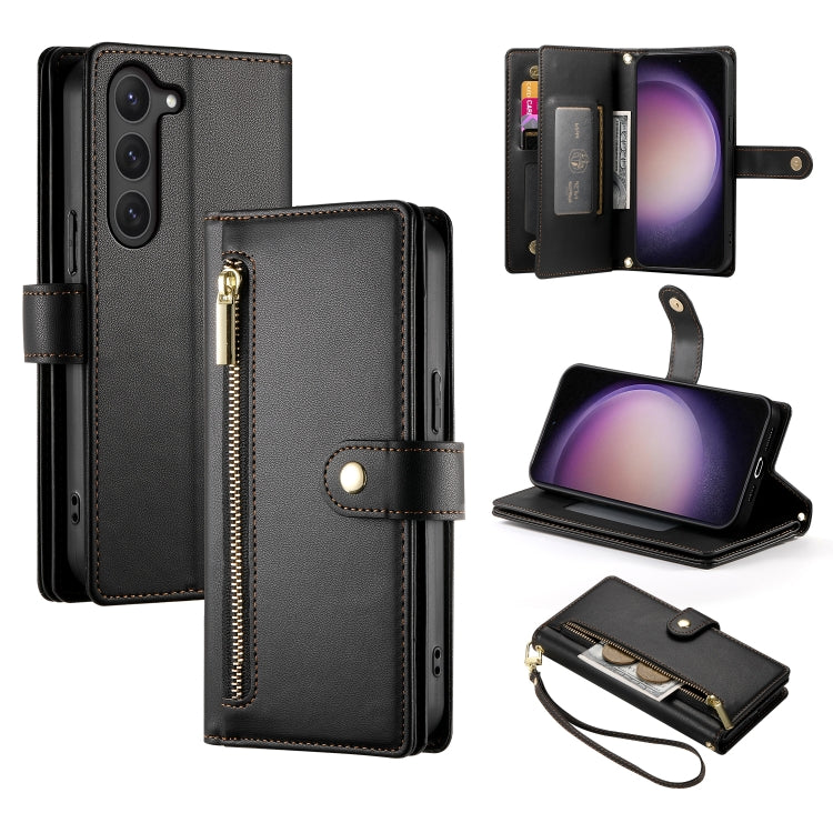 Nine Card-slot Zipper Wallet Bag Leather Phone Case