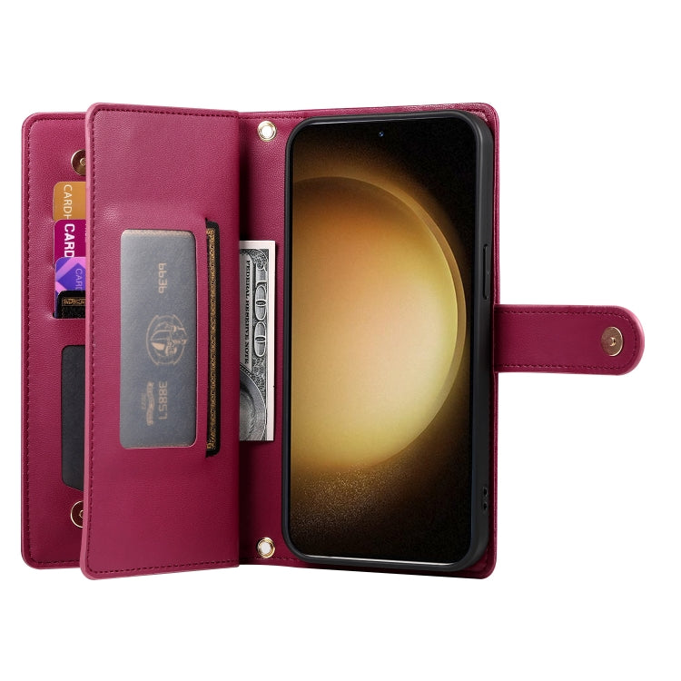 Nine Card-slot Zipper Wallet Bag Leather Phone Case