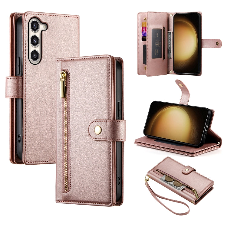 Nine Card-slot Zipper Wallet Bag Leather Phone Case