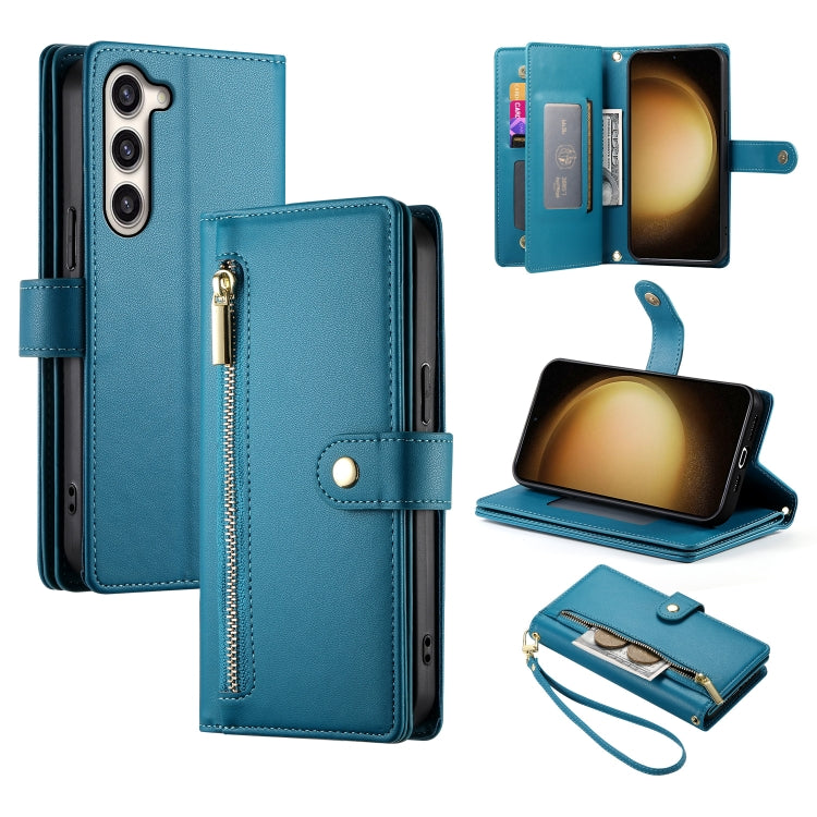 Nine Card-slot Zipper Wallet Bag Leather Phone Case
