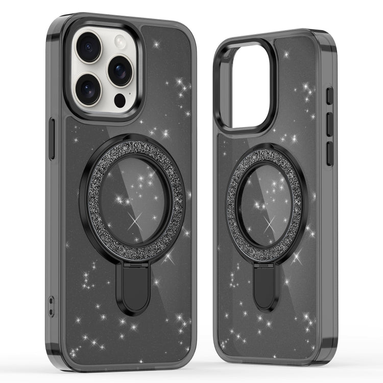 Glitter Ring Holder MagSafe Phone Case, For iPhone 16 Pro Max, For iPhone 16 Pro, For iPhone 16 Plus, For iPhone 16