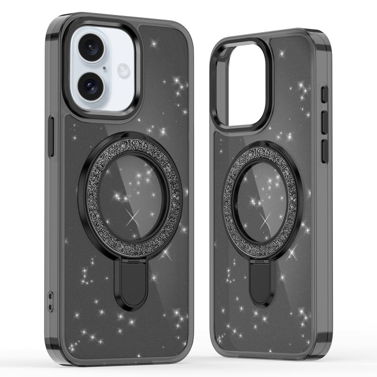 Glitter Ring Holder MagSafe Phone Case, For iPhone 16 Pro Max, For iPhone 16 Pro, For iPhone 16 Plus, For iPhone 16