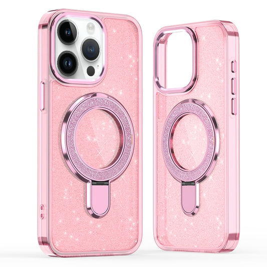 Glitter Ring Holder MagSafe Phone Case, For iPhone 15 Pro Max, For iPhone 15 Pro, For iPhone 15 Plus, For iPhone 15