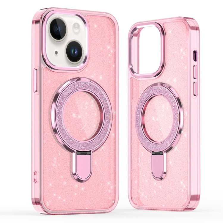 Glitter Ring Holder MagSafe Phone Case, For iPhone 15 Pro Max, For iPhone 15 Pro, For iPhone 15 Plus, For iPhone 15