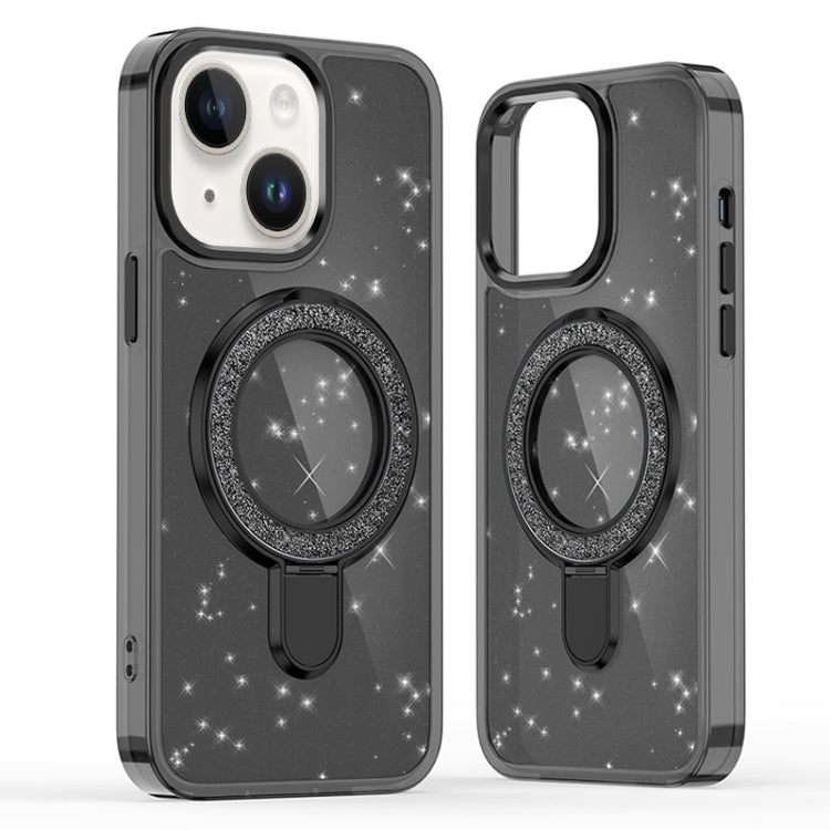 Glitter Ring Holder MagSafe Phone Case, For iPhone 15 Pro Max, For iPhone 15 Pro, For iPhone 15 Plus, For iPhone 15