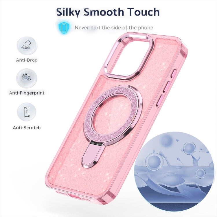 Glitter Ring Holder MagSafe Phone Case, For iPhone 15 Pro Max, For iPhone 15 Pro, For iPhone 15 Plus, For iPhone 15