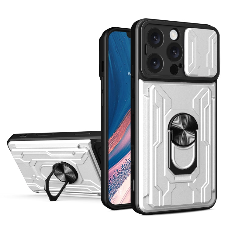 Sliding Camshield TPU+PC Phone Case with Card Slot