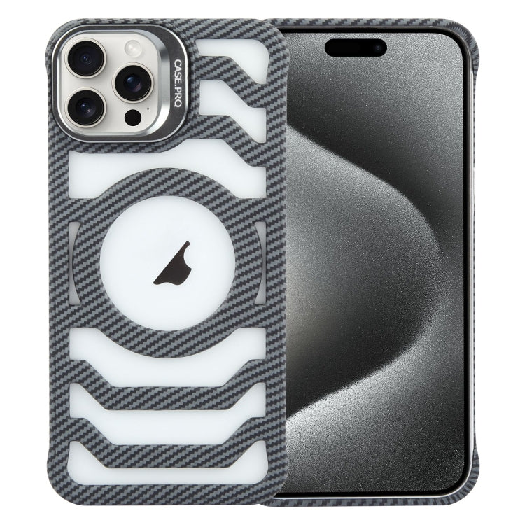 Borderless Carbon Fiber Lens Protection Bracket MagSafe Phone Case, For iPhone 15 Pro Max, For iPhone 15 Pro, For iPhone 15, For iPhone 14