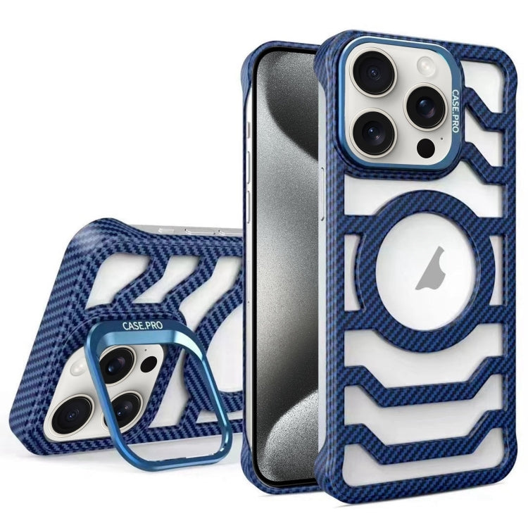 Borderless Carbon Fiber Lens Protection Bracket MagSafe Phone Case, For iPhone 15 Pro Max, For iPhone 15 Pro, For iPhone 15, For iPhone 14