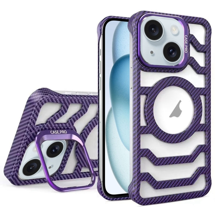 Borderless Carbon Fiber Lens Protection Bracket MagSafe Phone Case, For iPhone 15 Pro Max, For iPhone 15 Pro, For iPhone 15, For iPhone 14