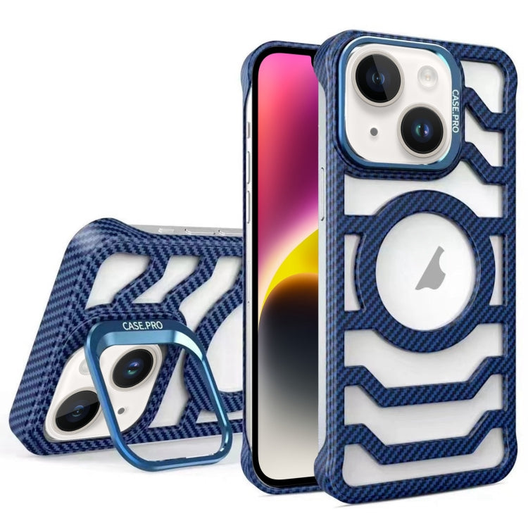 Borderless Carbon Fiber Lens Protection Bracket MagSafe Phone Case, For iPhone 15 Pro Max, For iPhone 15 Pro, For iPhone 15, For iPhone 14