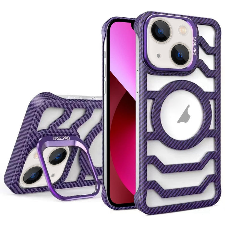 Borderless Carbon Fiber Lens Protection Bracket MagSafe Phone Case, For iPhone 13, For iPhone 12, For iPhone 12 Pro Max, For iPhone 12 Pro