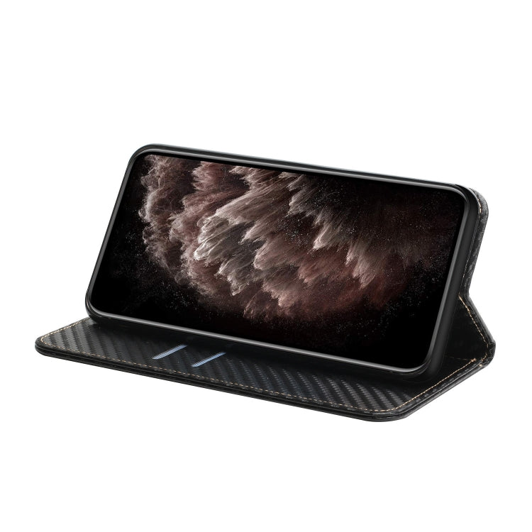 Carbon Fiber Texture Magnetic Flip Leather Phone Case, For iPhone 16