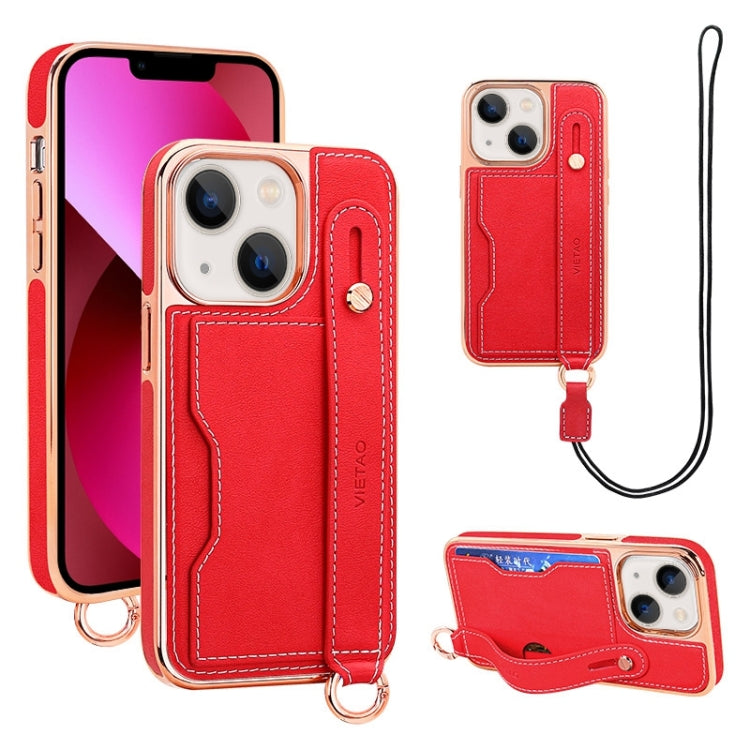 VIETAO Card Slot Wristband Phone Case with Lanyard, For iPhone 13 Pro Max, For iPhone 13 Pro, For iPhone 13, For iPhone 12 / 12 Pro
