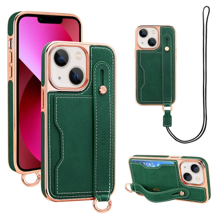 VIETAO Card Slot Wristband Phone Case with Lanyard, For iPhone 13 Pro Max, For iPhone 13 Pro, For iPhone 13, For iPhone 12 / 12 Pro