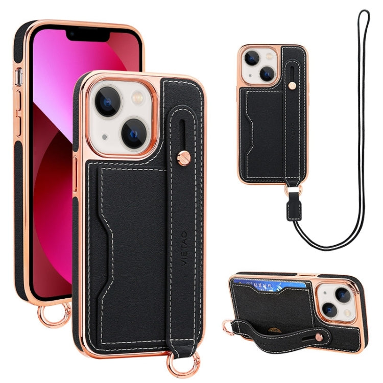 VIETAO Card Slot Wristband Phone Case with Lanyard, For iPhone 13 Pro Max, For iPhone 13 Pro, For iPhone 13, For iPhone 12 / 12 Pro