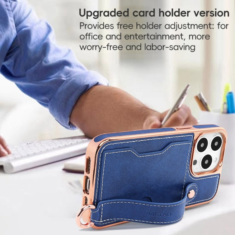 VIETAO Card Slot Wristband Phone Case with Lanyard, For iPhone 12 Pro Max