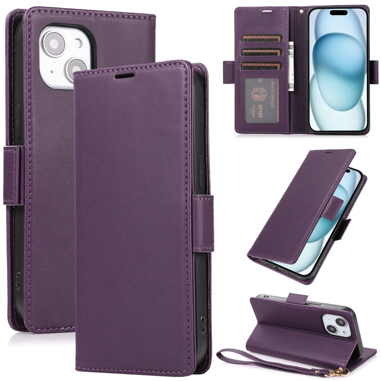 Side Buckle RFID Anti-theft Leather Phone Case, For iPhone 15 Pro, For iPhone 15 Plus, For iPhone 15