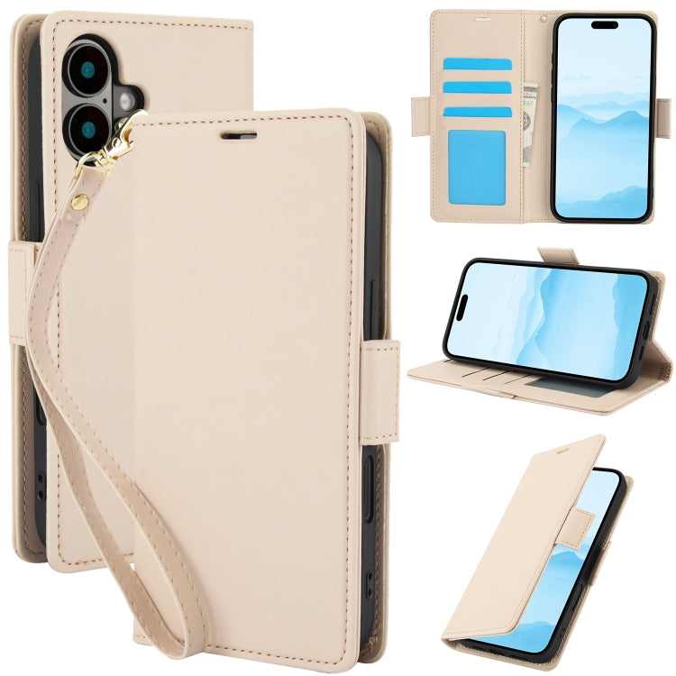 Side Buckle RFID Anti-theft Leather Phone Case, For iPhone 16 Plus, For iPhone 16, For iPhone 15 Pro Max