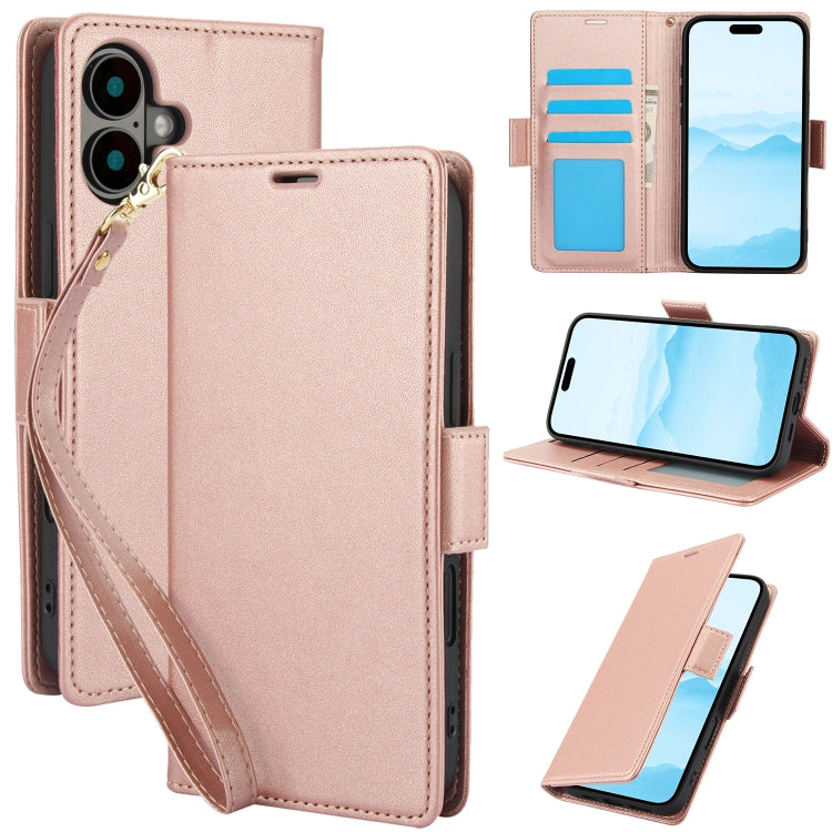 Side Buckle RFID Anti-theft Leather Phone Case, For iPhone 16 Plus, For iPhone 16, For iPhone 15 Pro Max