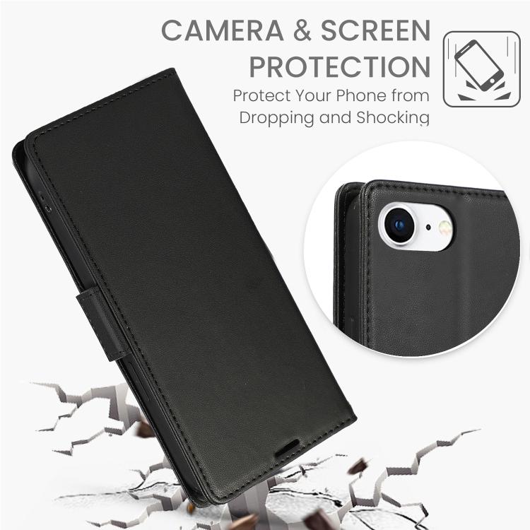 Side Buckle RFID Anti-theft Leather Phone Case, For iPhone 16e, For iPhone 16 Pro Max, For iPhone 16 Pro