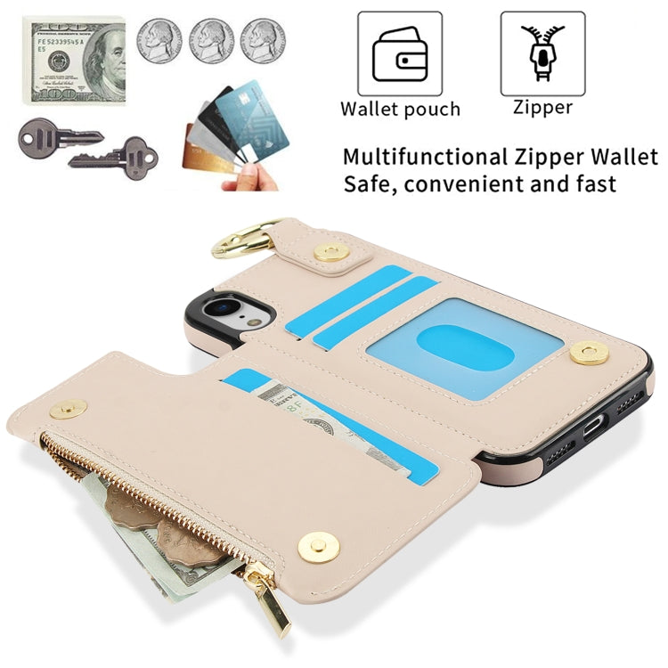 RFlD Anti-theft Double Buckle Ring Zipper Card Phone Case, For iPhone XR, For iPhone XS Max, For iPhone 8 Plus / 7 Plus