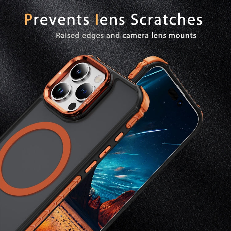 Rainbow Series Skin Feel MagSafe Lens Holder Phone Case, For iPhone 16 Pro Max, For iPhone 16 Pro, For iPhone 16 Plus, For iPhone 16