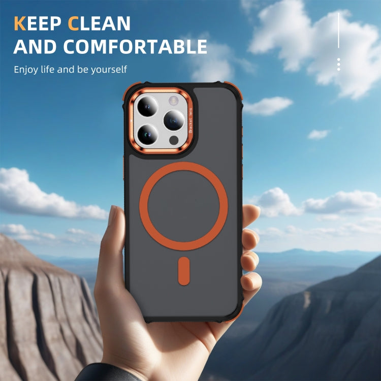 Rainbow Series Skin Feel MagSafe Lens Holder Phone Case, For iPhone 15 Pro Max, For iPhone 15 Pro, For iPhone 15 Plus, For iPhone 14 Plus