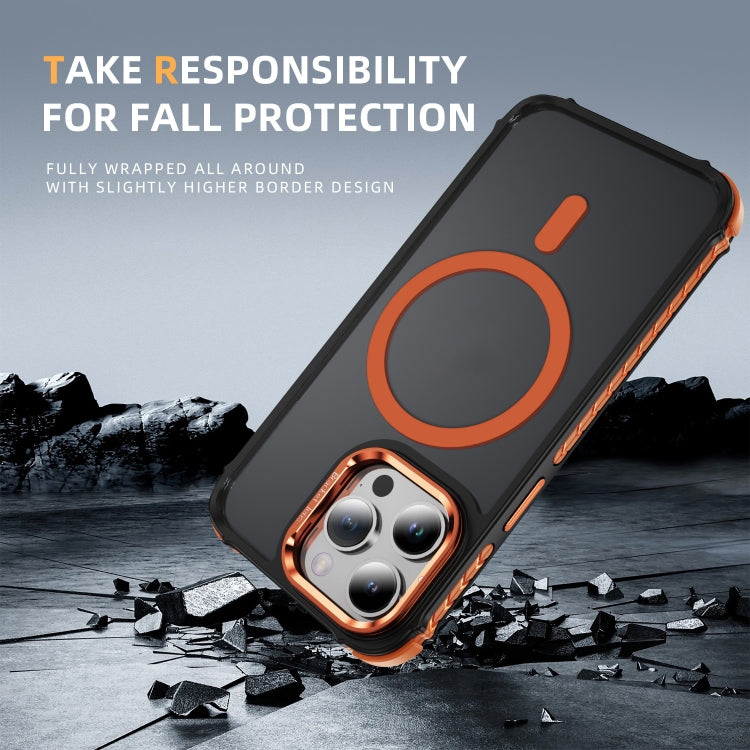 Rainbow Series Skin Feel MagSafe Lens Holder Phone Case, For iPhone 15 Pro Max, For iPhone 15 Pro, For iPhone 15 Plus, For iPhone 14 Plus